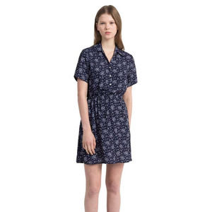 Calvin Klein Jeans Ditsy Floral Dress Mini Navy Blue White 90s Style Womens M